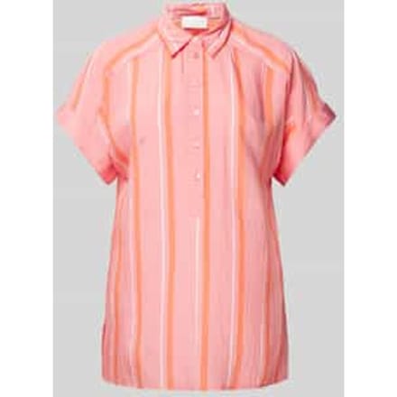 Blouse van viscosemix met streepmotief