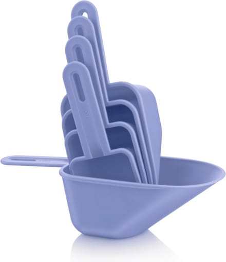 Tupperware 5-in-1 Schepjes Blauw - Maatschepjes Maatlepels