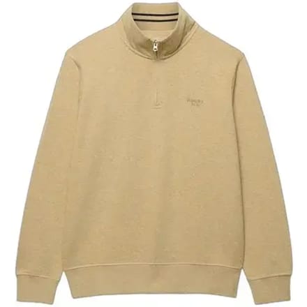 Superdry Trui Essential Serif Logo Half Zip M2014700a 1wy Pumice Stone Beige Marl Mannen Maat - S