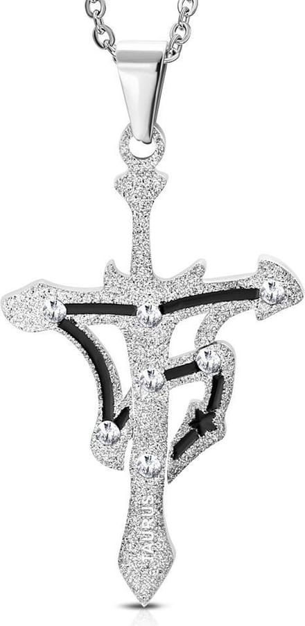 Montebello Ketting Stier - 316L Staal - Horoscoop - 30x50mm - 60cm