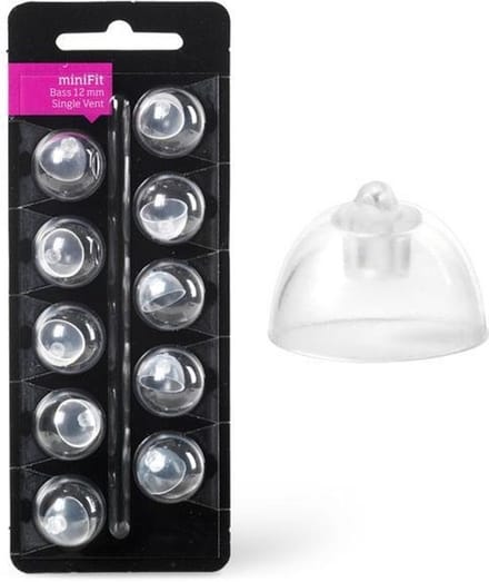 Oticon miniFit Bass tip 12mm enkele venting