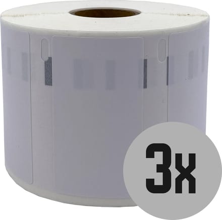 DULA Dymo Compatible labels - Wit - 11354 - S0722540 - Grote multifunctionele etiketten - 3 rollen - 57 x 32 mm - 1000 labels per rol