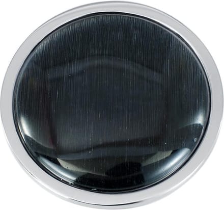 Quiges - Munthouder Munt 33mm RVS Cat's Eye Zwart - EPR126