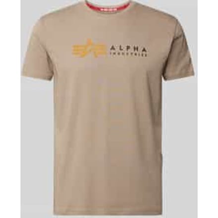T-shirt met labelprint