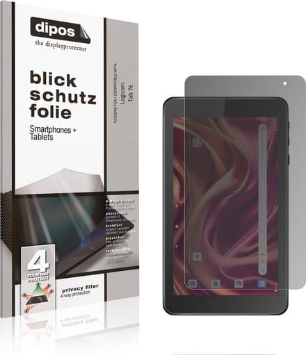 dipos – Matte Privacy Screenprotector geschikt voor Logicom Tab 76 | Anti-Spy Beschermfolie