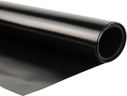 Afdekzeilwinkel - Pvc zeildoek - 680gr Gitzwart 9005 - Vlamvertragend FR B1