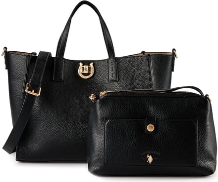 U.S. POLO ASSN. schoudertas Middleton Double Handle With Extra Bag Black zwart