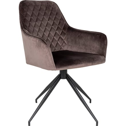 House Collection Velvet Eetkamerstoel Draaibaar Floki Grijsbruin