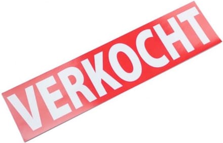 Verkocht sticker - 400 x 100 mm