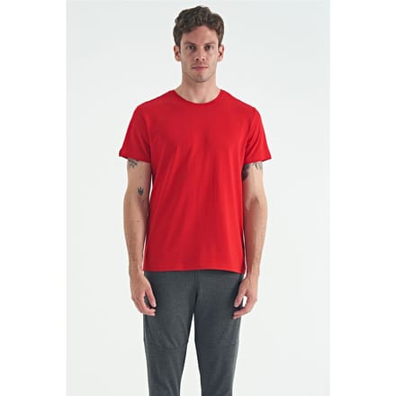 Heren Katoen Elasthaan Crew Neck T-shirt