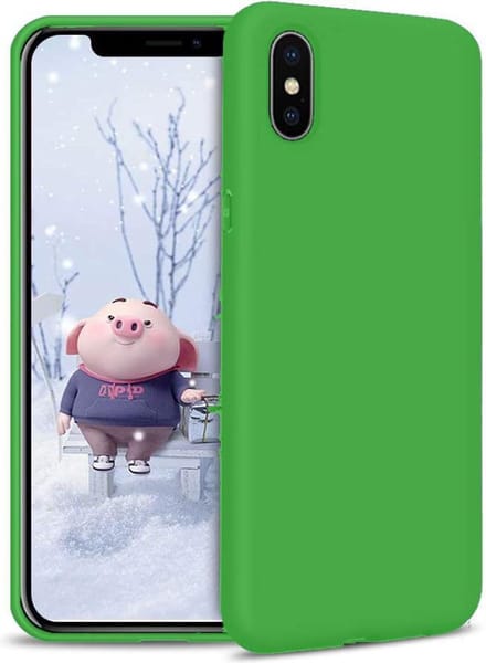 HB Hoesje Geschikt voor Apple iPhone XS Max - Licht Groen - Siliconen Back Cover