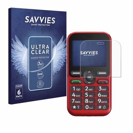 Savvies - Screenprotector voor Doro Leva L10 - Folie Beschermfolie transparant 6 Stuks