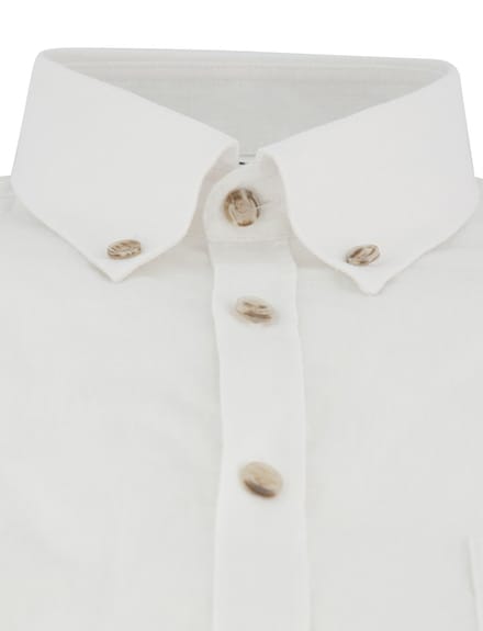 Witte linnen Ledub overhemd Modern Fit