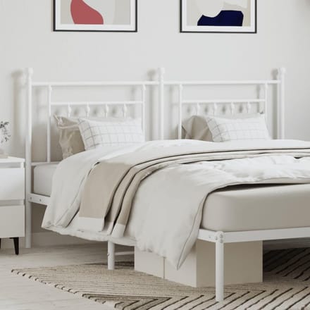 Hoofdeinde Metaal - Bed Rugleuning - Bed Completeren - Robuuste Constructie - 160 cm - Wit