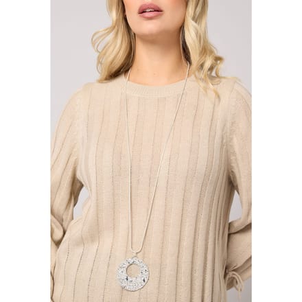 Yours Zilverkleurige Verstelbare Ketting Met Schijfsize ONE