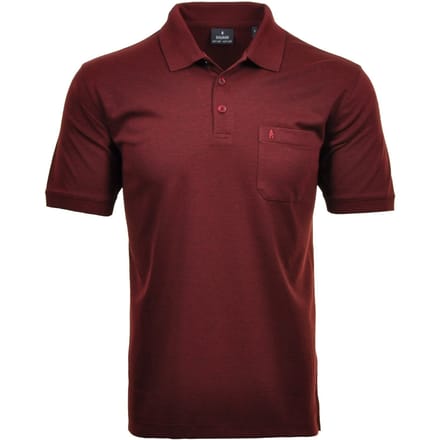 Ragman Softknit Poloshirt Breast Pocket Pima Cotton Mix Rood / male