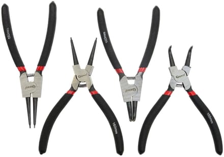 GEKO Circliptangenset - 4 stuks - CrV staal - Antislip handgrepen - 160mm