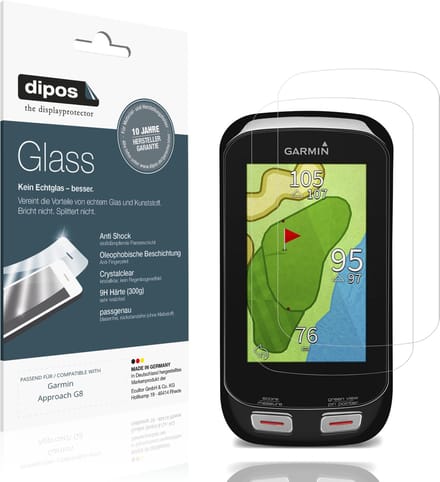 dipos – 2x Pantserfolie geschikt voor Garmin Approach G8 | 9H Screenprotector