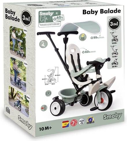 Smoby - Smoby Life Baby Balade - Driewieler - Vanaf 10m.