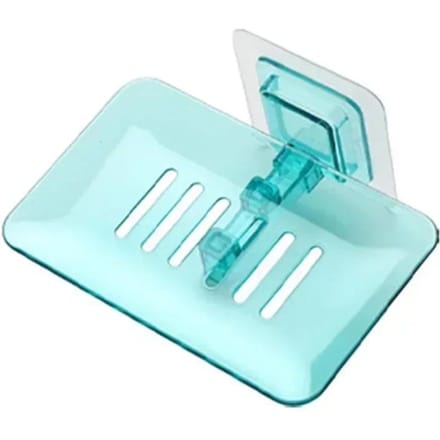Boîte à savon transparente sans trace, à suspendre au mur, en cristal, à ventouse vert