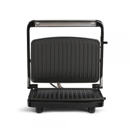 Compacte Grill & Panini Maker – 750W – Automatische Temperatuurregeling – Antiaanbak – Verstelbaar Scharnier – Grijs