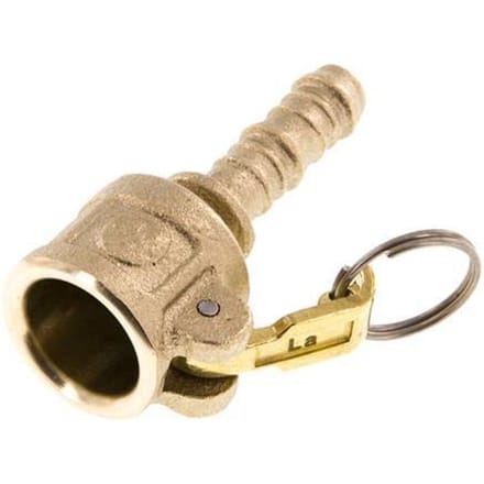 Camlock DN 15 (1/2'') Koppeling Messing met slangpilaar (13 mm) Type C MIL-C-27487
