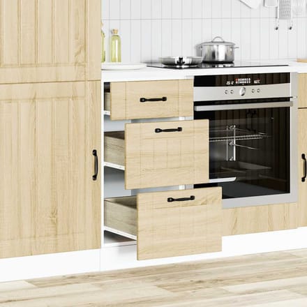 vidaXL - Onderkast - Lucca - bewerkt - hout - sonoma - eikenkleurig