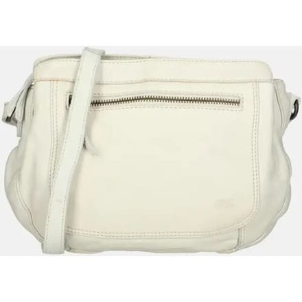 Bear Design Kleine Crossbodytas / Schoudertas Dames - Leer - Miley - Wit