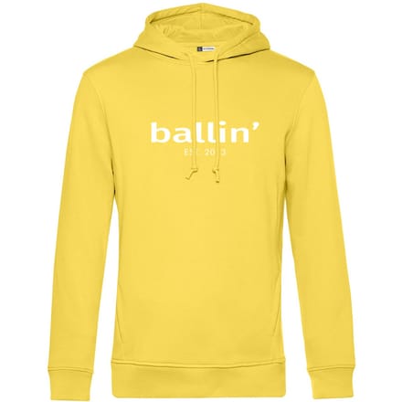 Heren Hoodies met Ballin Est. 2013 Basic Hoodie Print - Geel - Maat M