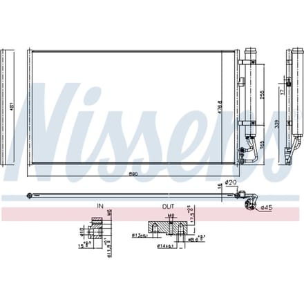 Condensator, airconditioning NISSENS 940900