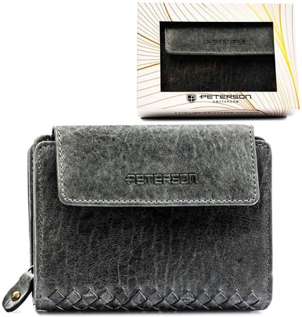 Peterson - Elegante Leren Portemonnee - RFID Bescherming - Dubbele Muntzak