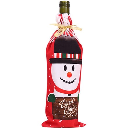 Sac à main pour bouteilles de vin en style Natali avec motif imprimé Babbo Snowman black