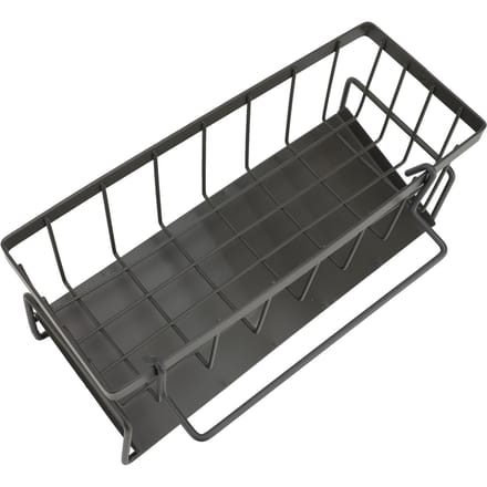 Keukenspons Houder Koolstofstaal Multifunctionele Zeepdispenser Keuken Organizer grijs