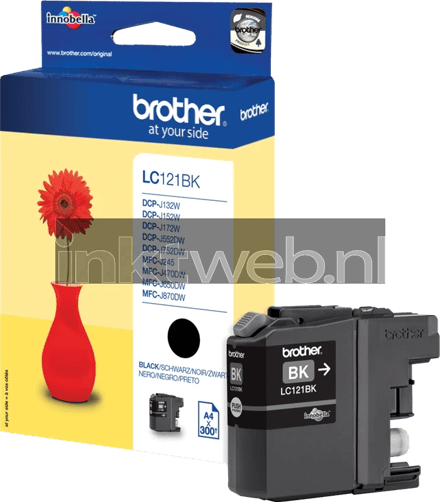 Brother LC121BK / LC 121BK Black Ink - Inktpatroon Zwart