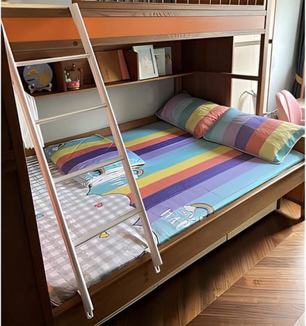 Stapelbedladder - Ophangladder Hoogslaper - Camper Caravan - Stevig Stalen Frame - 13 Meter - Zilver