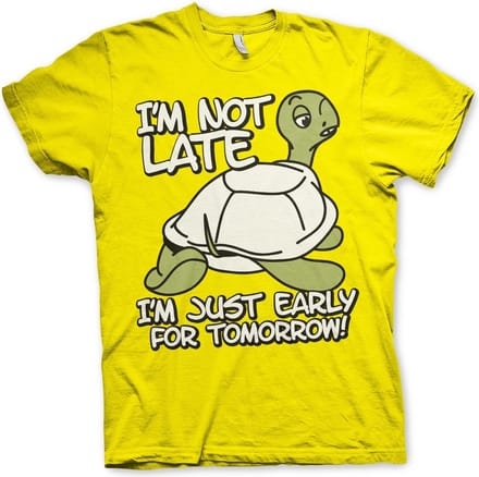 Hybris I'm Not Late, I'm Early For Tomorrow T-shirt geel