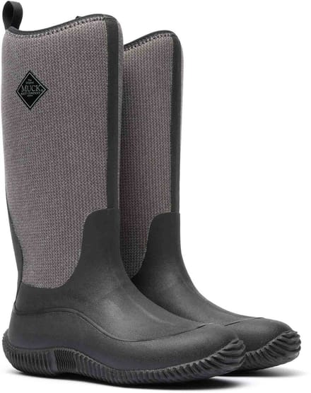 Muck Boot Hale | Zwart met harige visgraat - Regenlaarzen - Maat 36 -