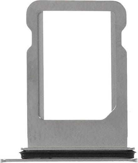 iPhone 14 (Plus) Simkaart houder Zilver Dubbel