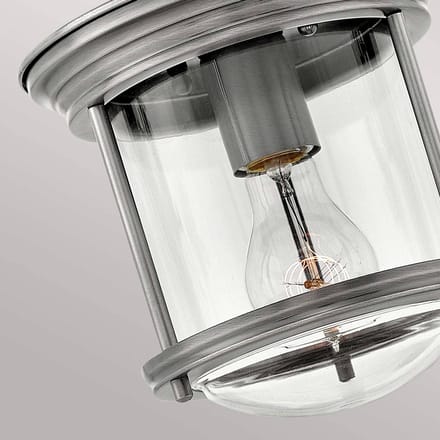 Hinkley LED Plafond Badkamerlamp Hadrian | 1X E27 Max 60W | IP44 | Dimbaar | Antique Nickel