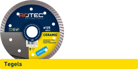 Rotec diamantzaag Ceramic 9, Ø125 x 1,2 x 22,2 mm