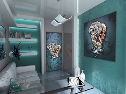 Skull Dice Cards Photo Wallcovering