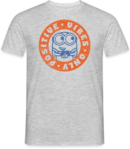 Minions Bob Positive Vibes T-Shirt Heren