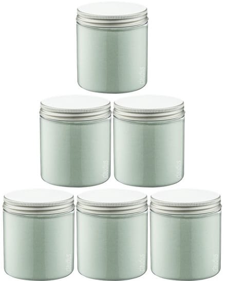 Scrubzout Eucalyptus - 300 gram - Pot met aluminium deksel - set van 6 stuks - Hydraterende Lichaamsscrub