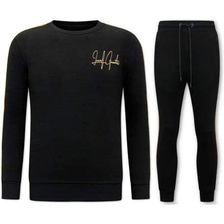 Exclusieve Joggingpak Mannen - Greek Ribbon - Zwart