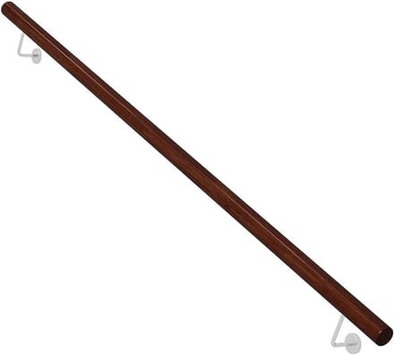 Houten Leuning - Trapleuning Muur - Veiligheid Thuis - Massief Hout - 488 cm - Donkerrood