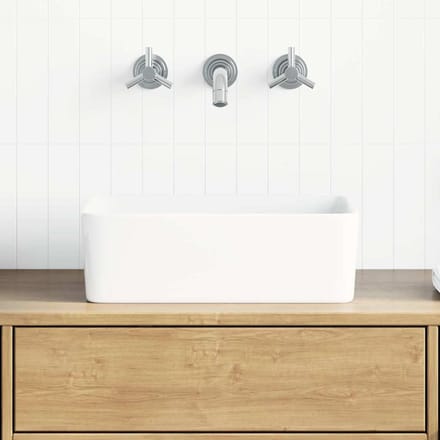vidaXL - Wastafel - 40x30x13 - cm - keramiek - wit