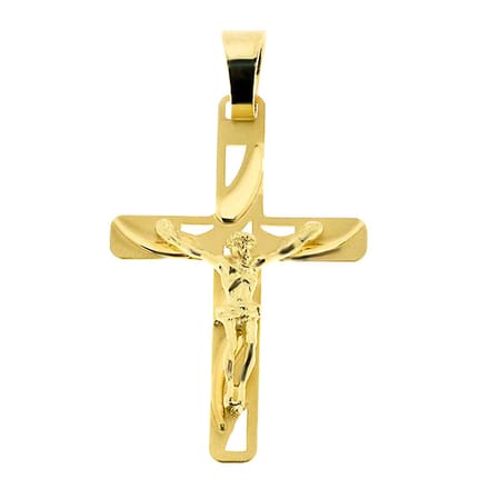 Juwelier Zwartevalk - 14 karaat gouden kruis hanger - 14.801.128