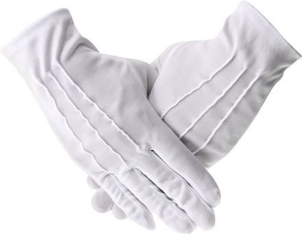 BukkitBow - Smoking Handschoenen Heren - Elegante Kostuum Handschoenen - Wit