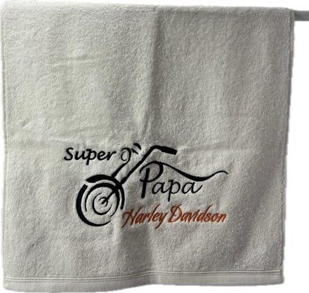 Vaderdag verjaardag speciale gelegenheid handdoek Motor Harley gepersonaliseerd
