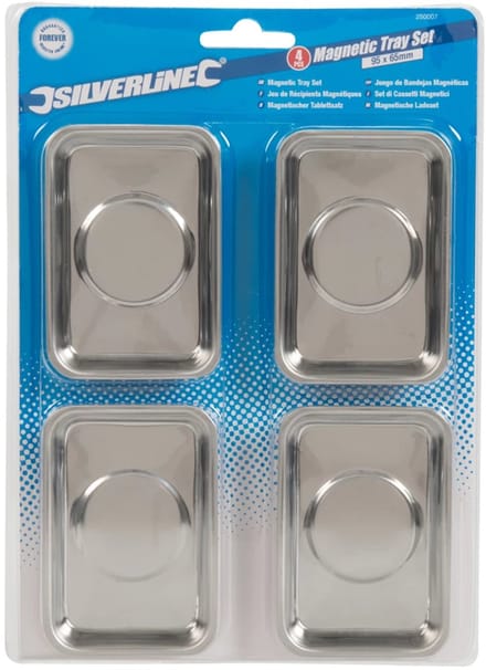 Silverline Magnetische gereedschapsbakken set - 95 x 65 mm - 4 delig